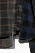 Needles - Flannel Shirt/Overdyed 7 Cut Shirt - Brown - Canoe Club