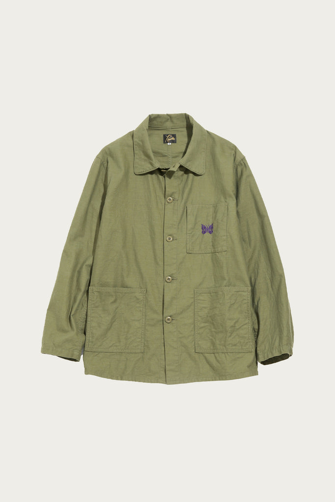 Needles - Sateen D.N. Coverall - Olive - Canoe Club