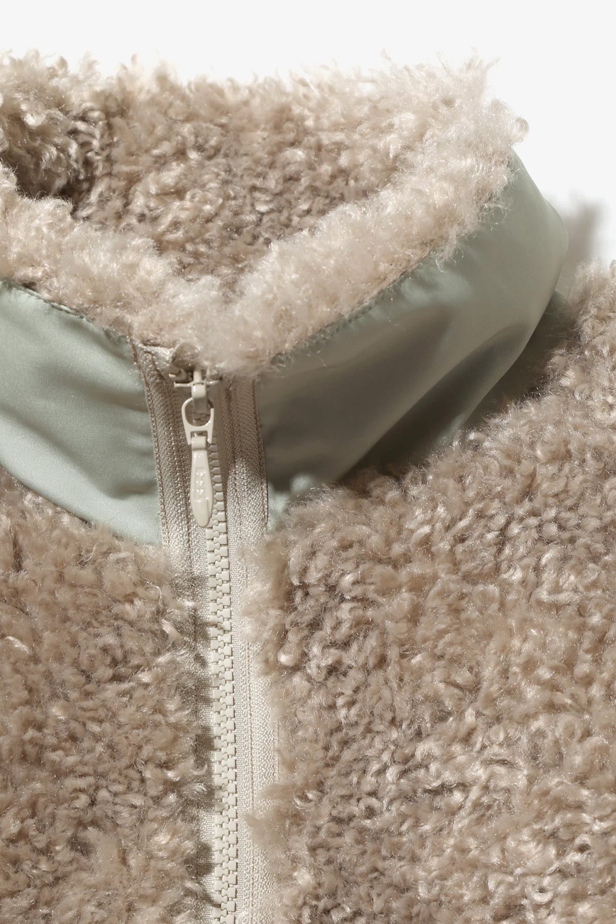 Needles S. C. Fur Jacket | Beige Poly Curly Fur | Canoe Club