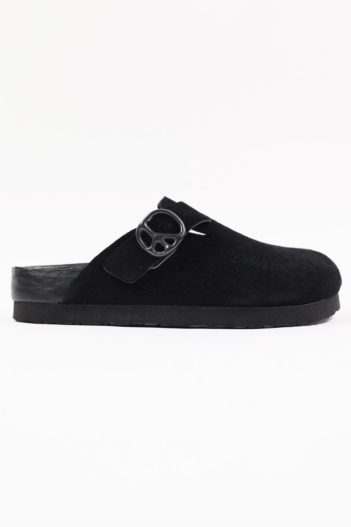 Needles - Suede Clog Sandal - Black - Canoe Club