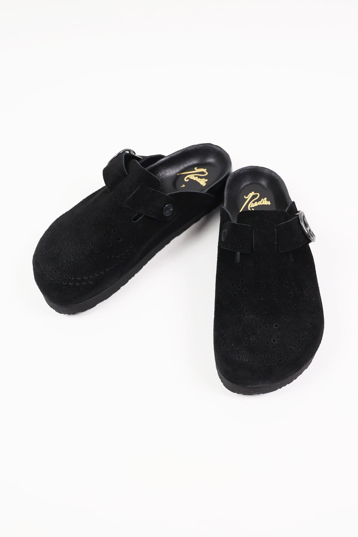 Needles - Suede Clog Sandal - Black - Canoe Club