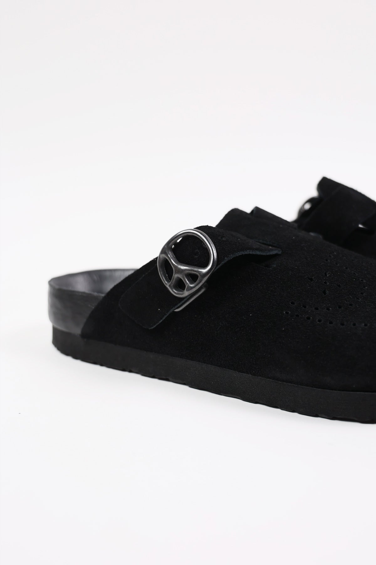 Needles - Suede Clog Sandal - Black - Canoe Club
