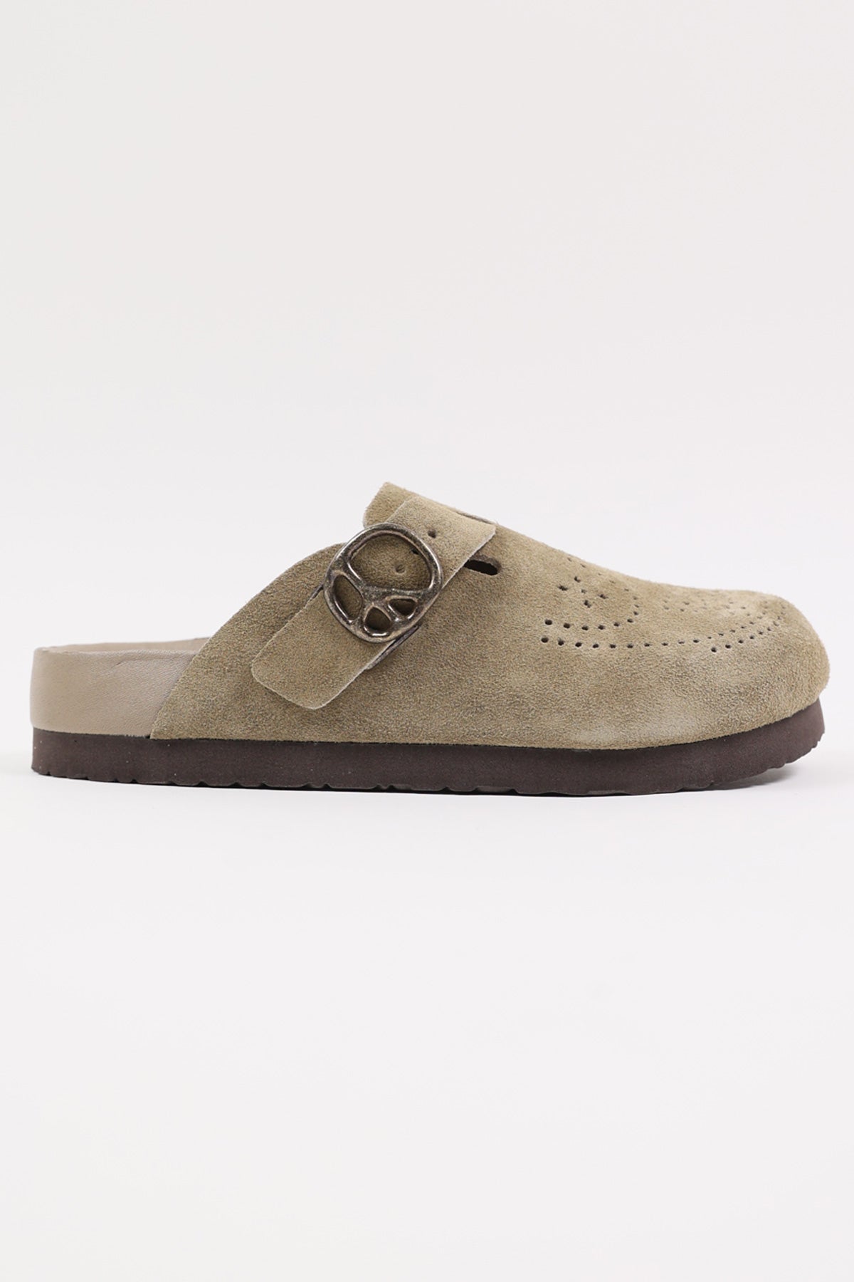 Needles - Suede Clog Sandal - Taupe - Canoe Club