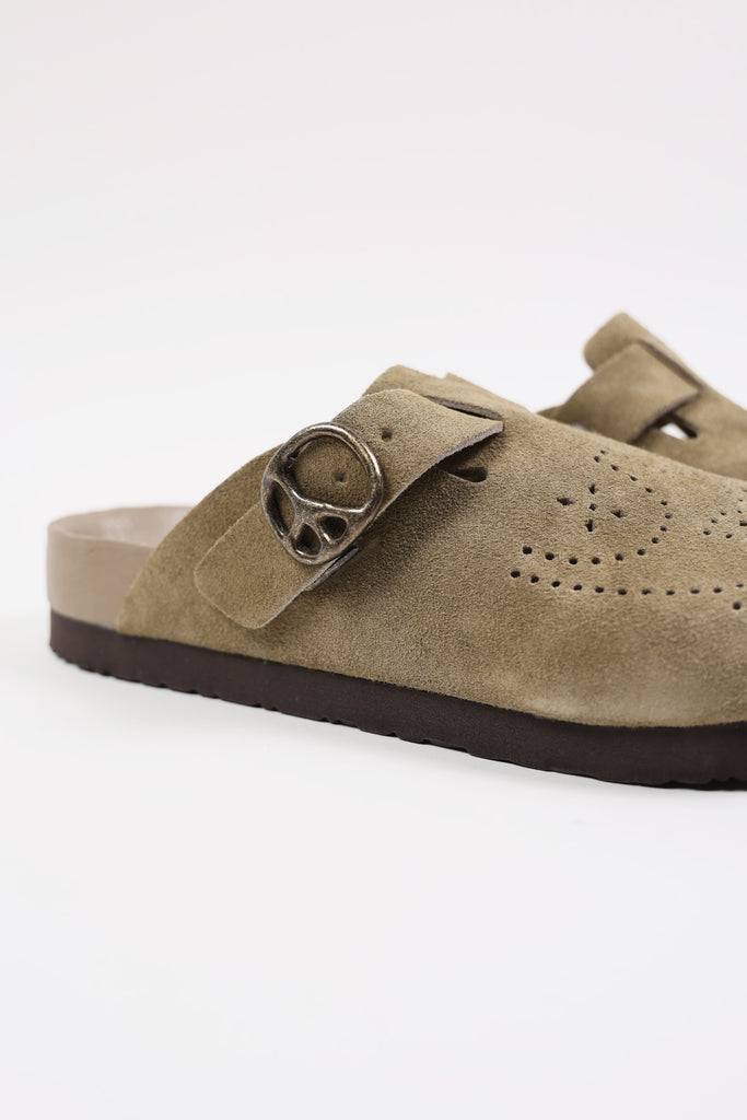 Needles - Suede Clog Sandal - Taupe - Canoe Club
