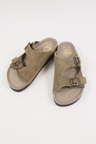 Needles - Suede Leather Double Strap Sandal - Taupe - Canoe Club