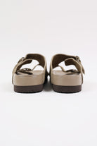Needles - Suede Leather Double Strap Sandal - Taupe - Canoe Club