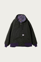 Needles - Zipped Work Hoodie - Black 11oz Cotton Oxford - Canoe Club