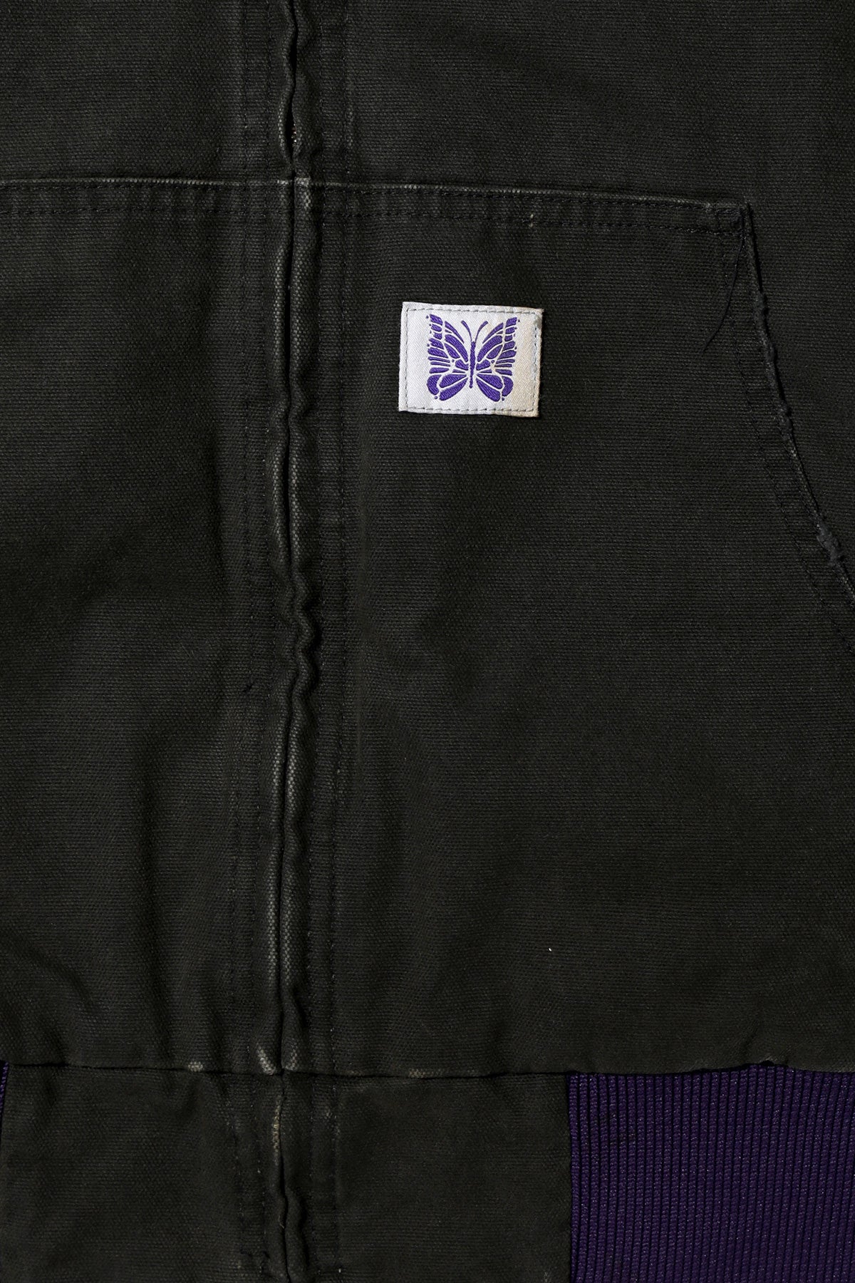 Needles - Zipped Work Hoodie - Black 11oz Cotton Oxford - Canoe Club