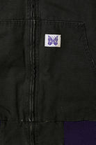Needles - Zipped Work Hoodie - Black 11oz Cotton Oxford - Canoe Club