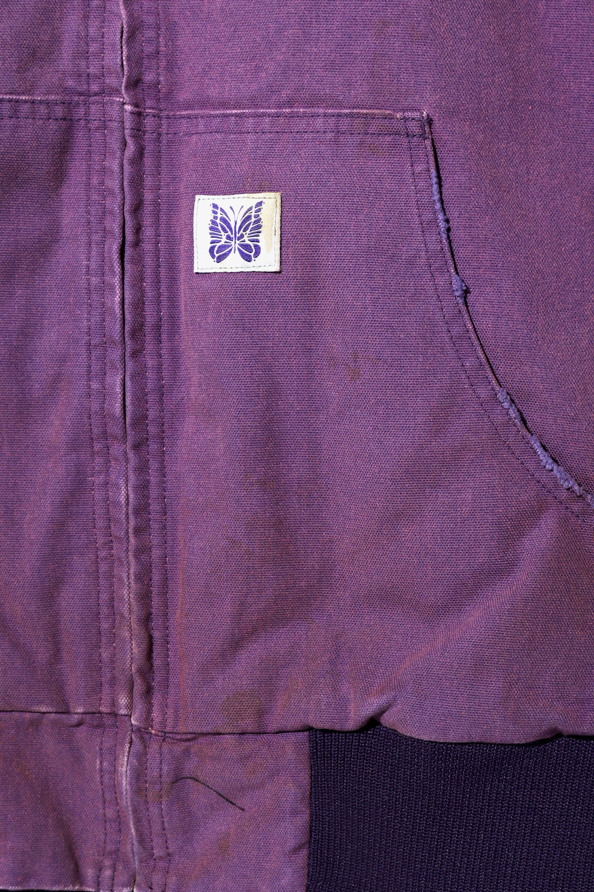 Needles - Zipped Work Hoodie - Purple 11oz Cotton Oxford - Canoe Club