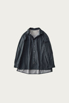 CONFECT - Pigment Coated Stripe Shirt - Medium Blue - Canoe Club