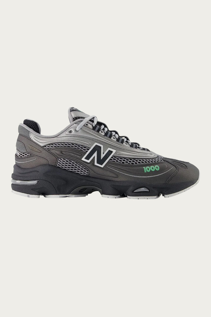 New Balance - 1000 - Black/Dark Silver Metallic/Lime Leaf - Canoe Club