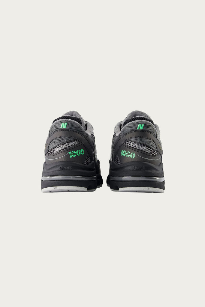 New Balance - 1000 - Black/Dark Silver Metallic/Lime Leaf - Canoe Club