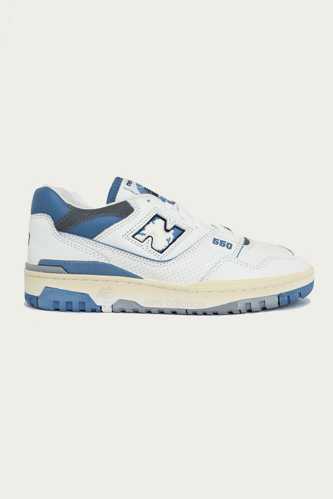 New Balance - 550 - Baby Blue/White Distressed - Canoe Club