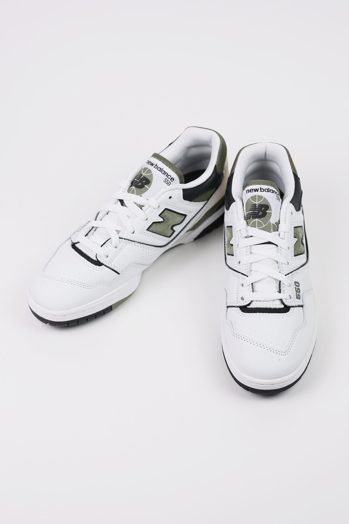 New Balance - 550 - White/Dark Olivine - Canoe Club