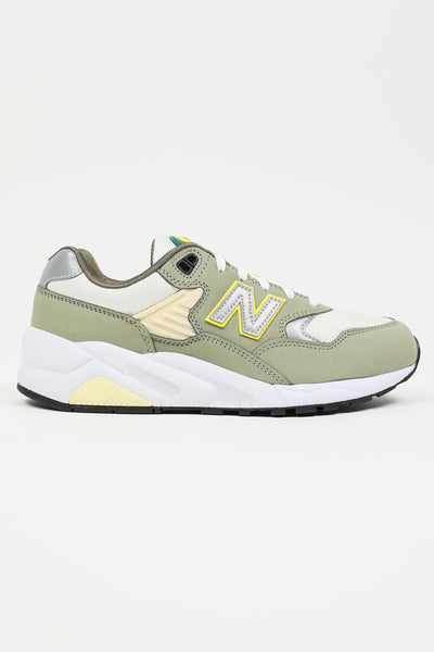 New Balance 580 | White/Green | Canoe Club