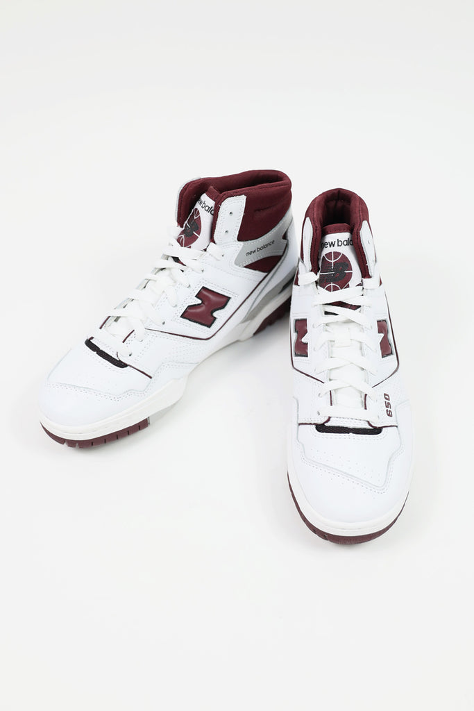 New Balance - 650 - White/Burgundy - Canoe Club