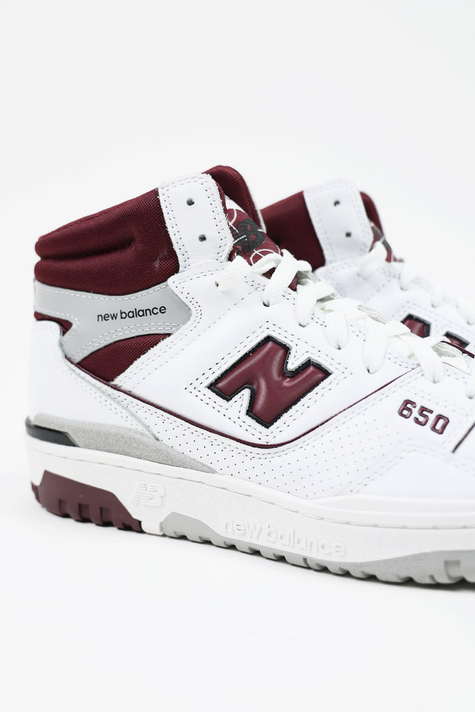 New Balance - 650 - White/Burgundy - Canoe Club