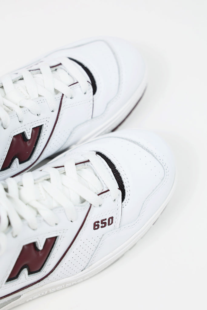 New Balance - 650 - White/Burgundy - Canoe Club