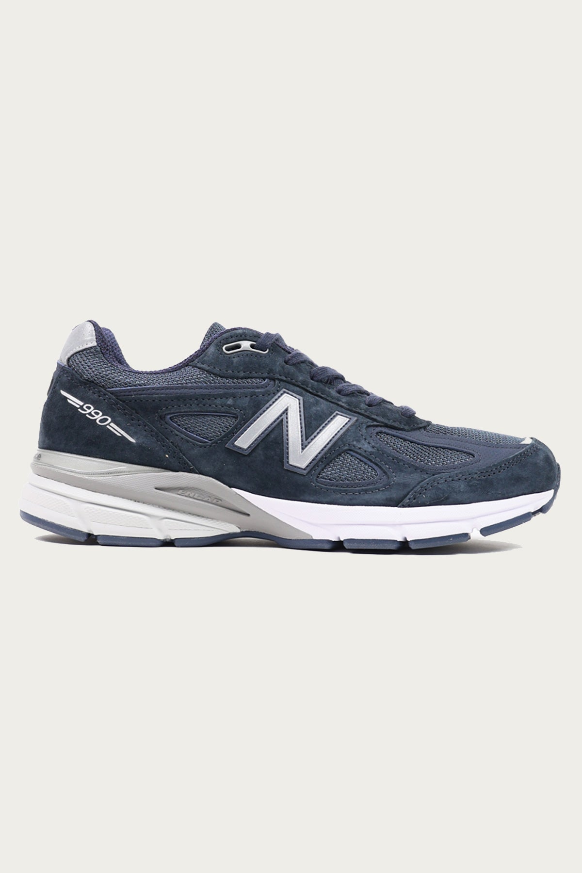 New Balance 990v4 White/Navy Canoe Club