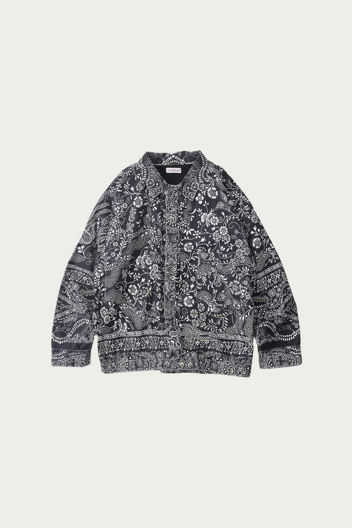 Niceness - Gyan Bandana Trucker Jacket - Black - Canoe Club