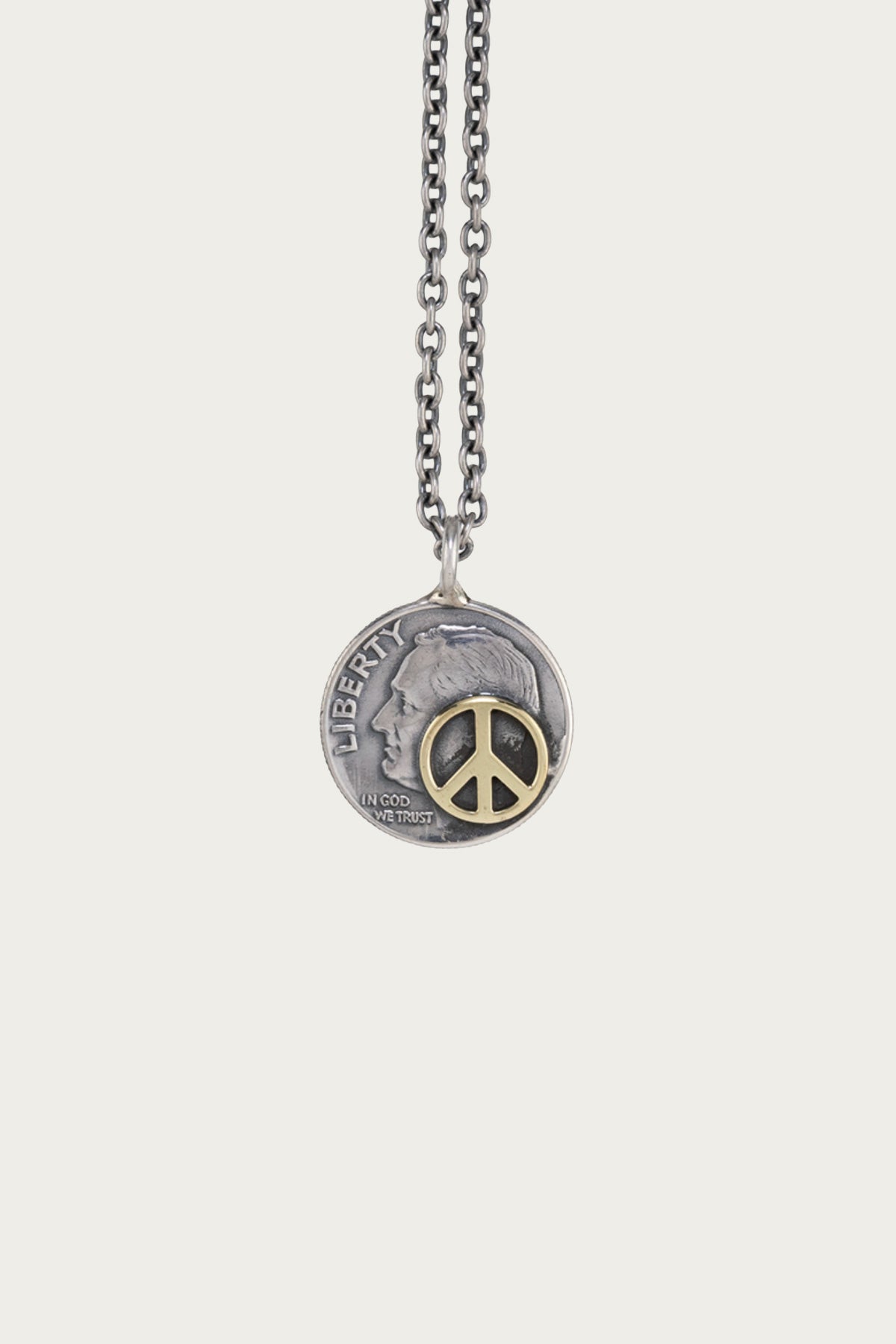 North Works - 10¢ Brass Peace Pendant - Canoe Club