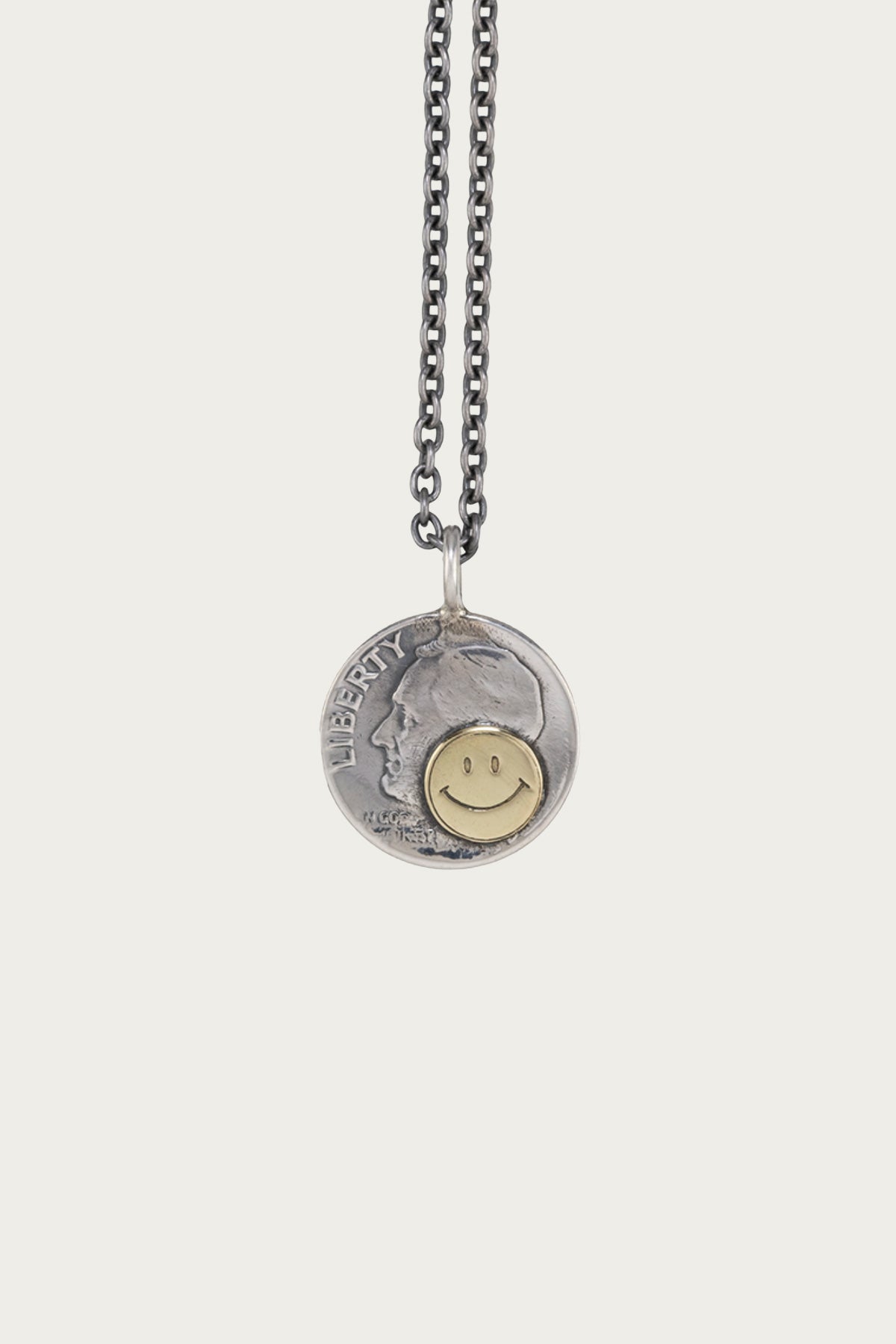 North Works - 10¢ Brass Smile Pendant - Canoe Club