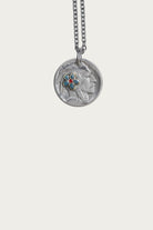 North Works - Buffalo Nickel Flower Pendant - Blue - Canoe Club