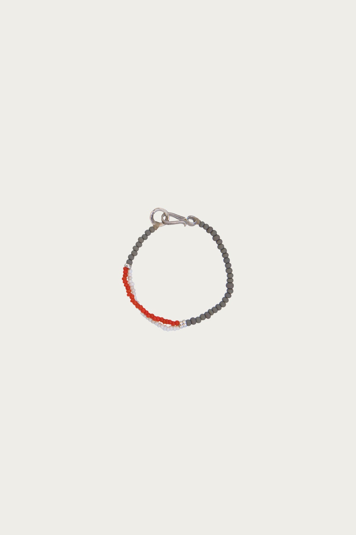 North Works - Deadstock Glass Bead Bracelet - Black/Orange - Canoe Club