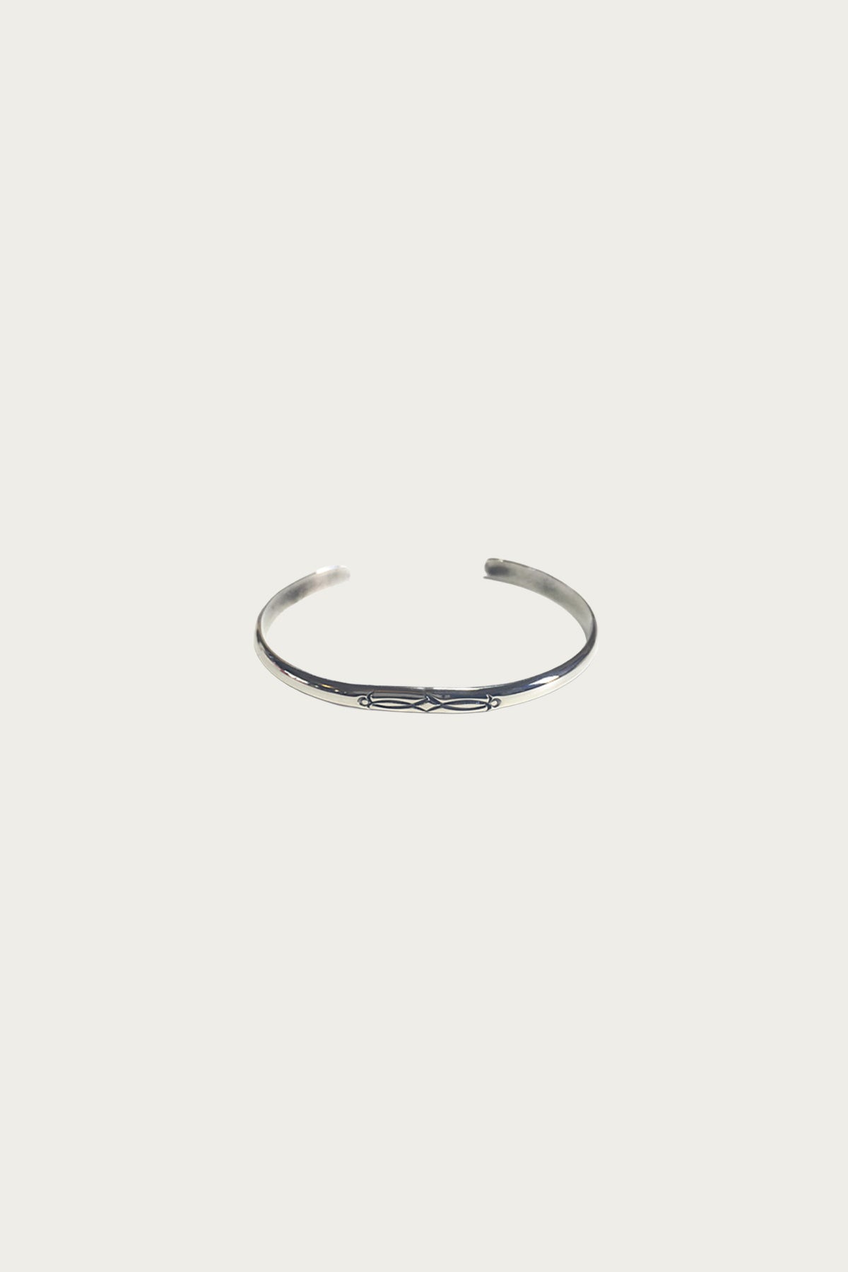North Works - Silver Stamp Bangle - Canoe Club