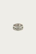 North Works - Silver Stamp Ring - Leaves - Canoe Club