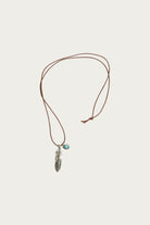North Works - Turquoise Liberty Feather Necklace - Canoe Club