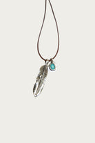 North Works - Turquoise Liberty Feather Necklace - Canoe Club