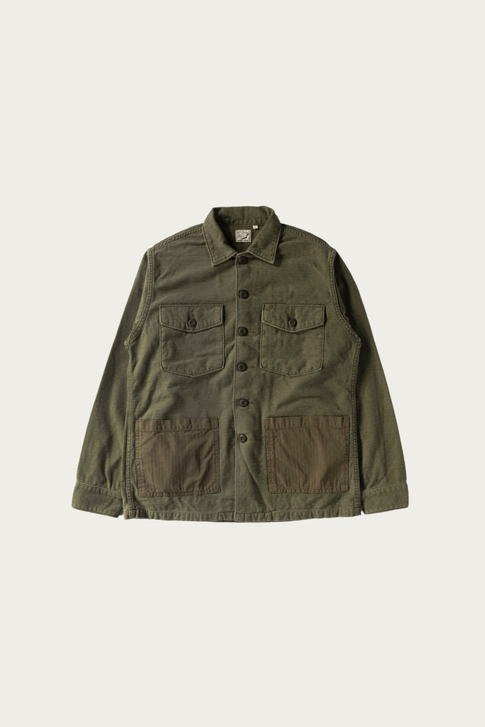 orSlow - Vintage Washed 4 Pockets US Army Shirt - Dark Olive Stone - Canoe Club