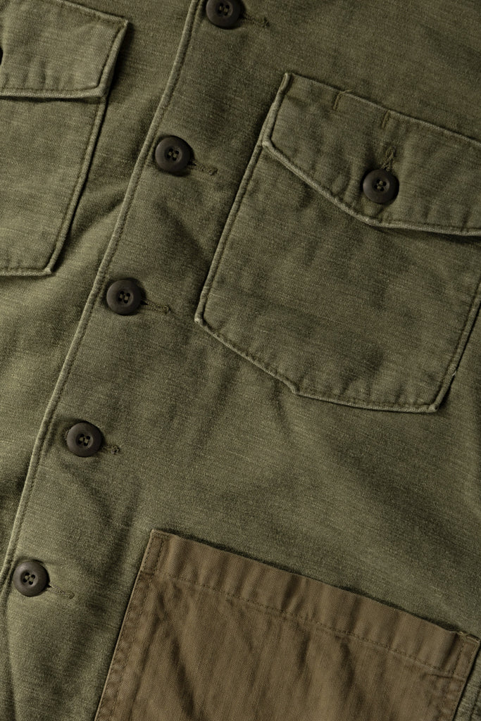 orSlow - Vintage Washed 4 Pockets US Army Shirt - Dark Olive Stone - Canoe Club