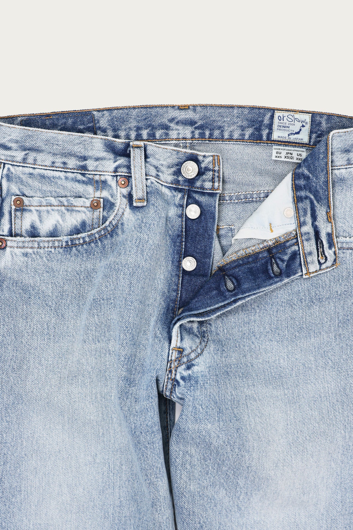 orSlow - 105 Standard Denim - 90's Sky Blue - Canoe Club