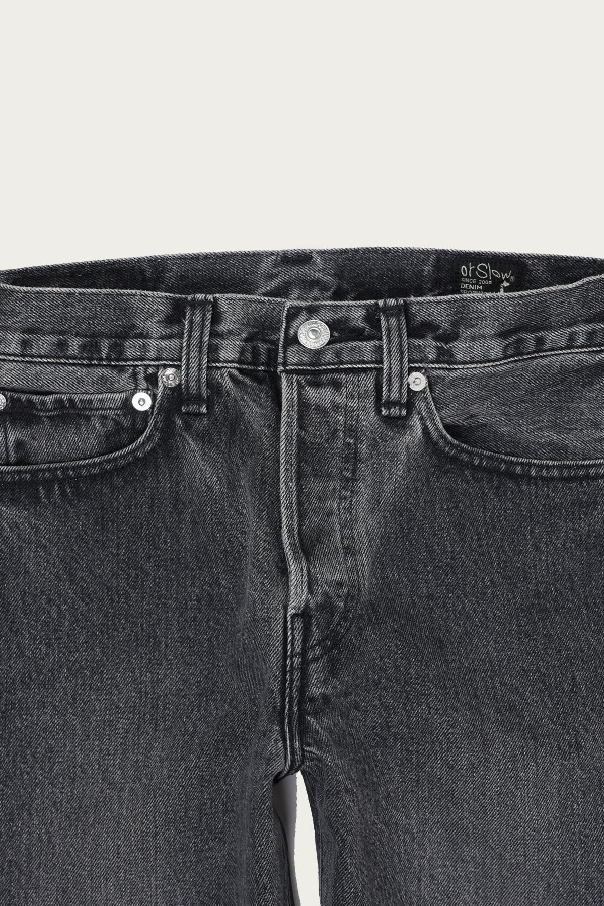 orSlow - 105 Standard Denim - Black Denim Stone - Canoe Club