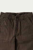 orSlow - Brushed Flannel US Army Fatigue Pants - Coffee Brown - Canoe Club