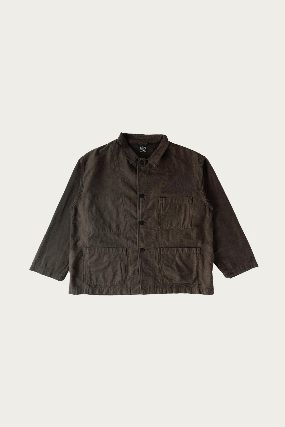 OrSlow Cotton Linen Moleskin Relax Fit Simple Work Jacket