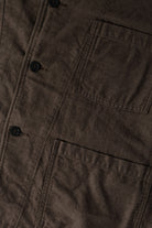 orSlow - Cotton Linen Moleskin Relax Fit Simple Work Jacket - Charcoal Grey - Canoe Club