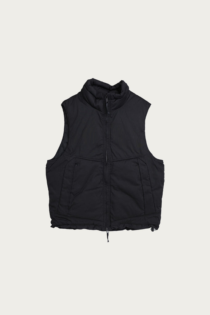 orSlow - Cotton x Nylon Padded Vest - Black - Canoe Club