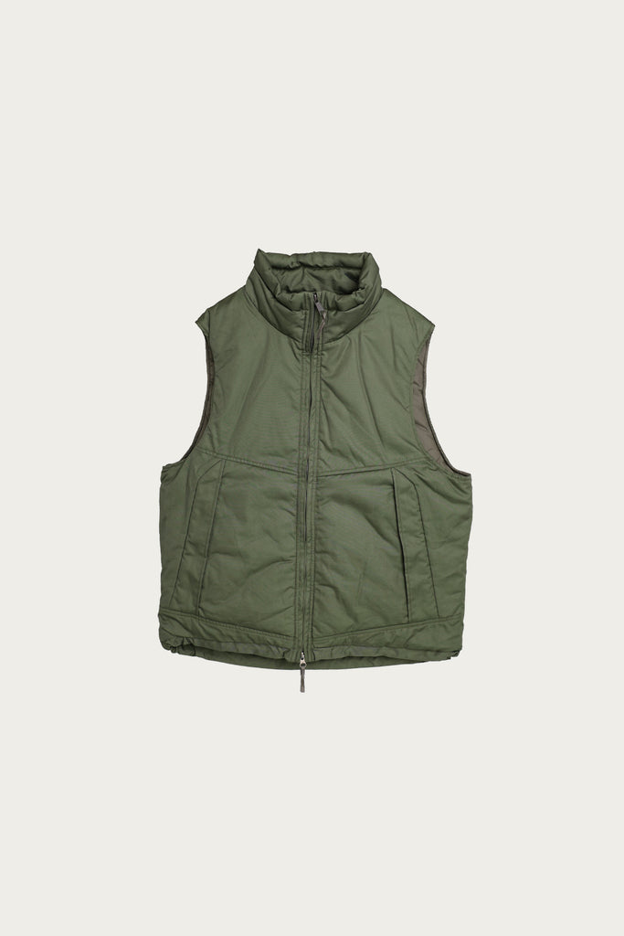 orSlow - Cotton x Nylon Padded Vest - Army Green - Canoe Club