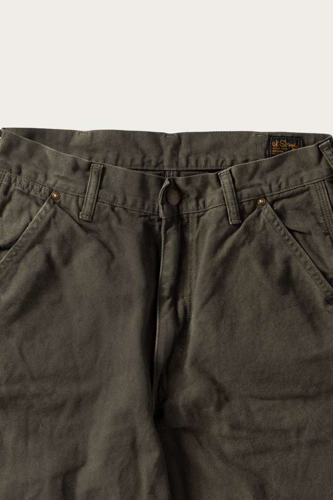 orSlow - Dad's Fit Oxford Painter Pants - Army Green - Canoe Club