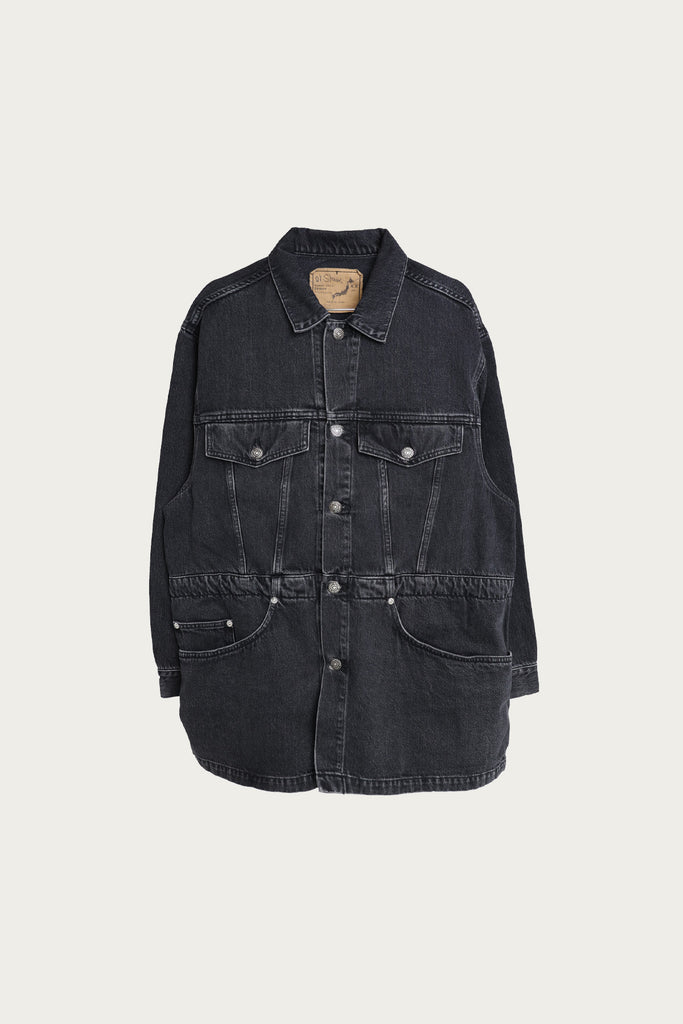 orSlow - Denim Half Coat - Black Denim Stone - Canoe Club