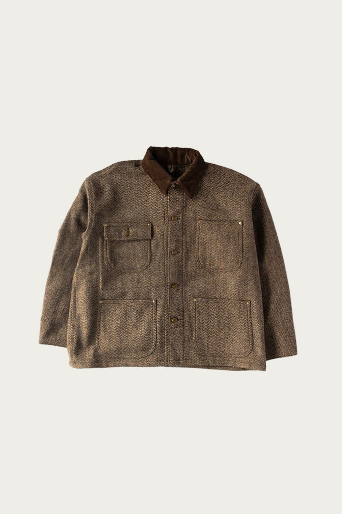 orSlow - Harris Tweed Relax Fit Coverall - Khaki - Canoe Club