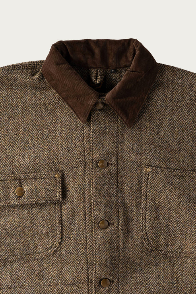 orSlow - Harris Tweed Relax Fit Coverall - Khaki - Canoe Club
