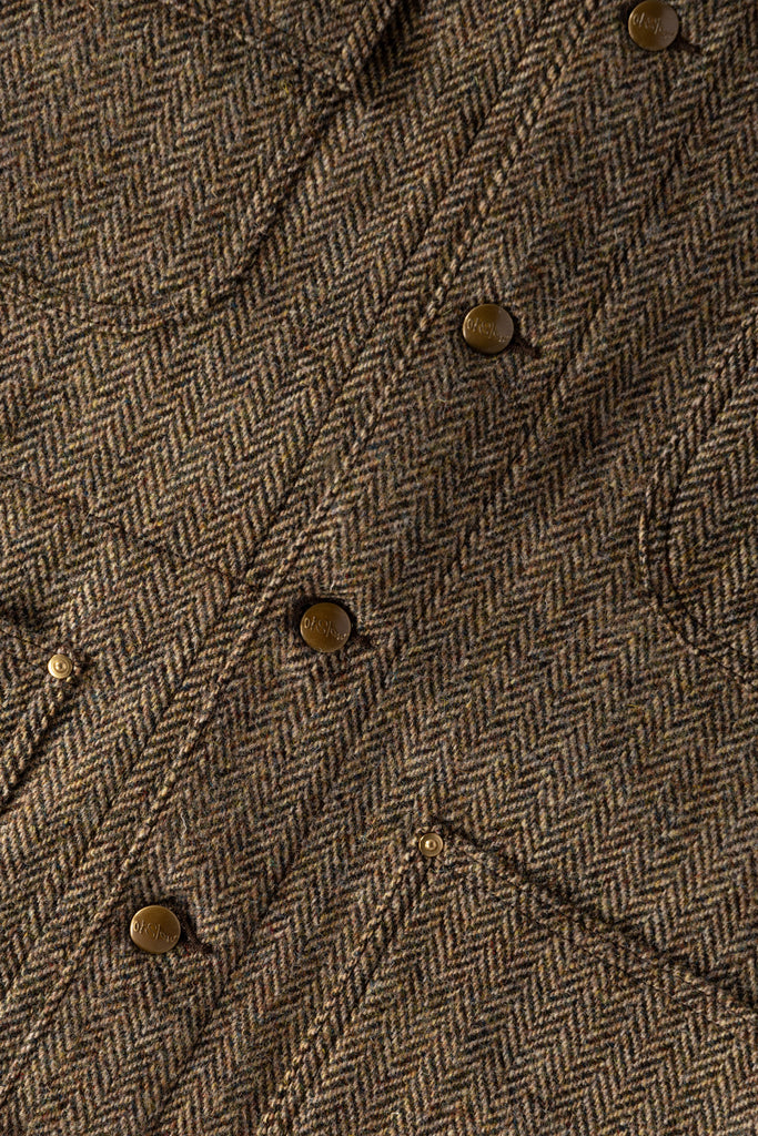 orSlow - Harris Tweed Relax Fit Coverall - Khaki - Canoe Club