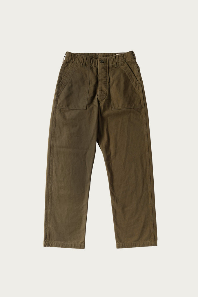 orSlow - Herringbone Vintage Fit Fatigue Pant - Army Green - Canoe Club