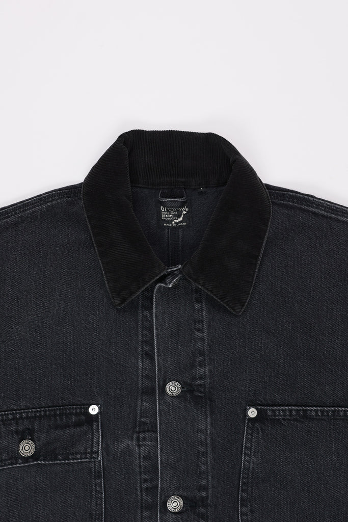 orSlow - Loose Fit Coverall - Black Denim Stone - Canoe Club