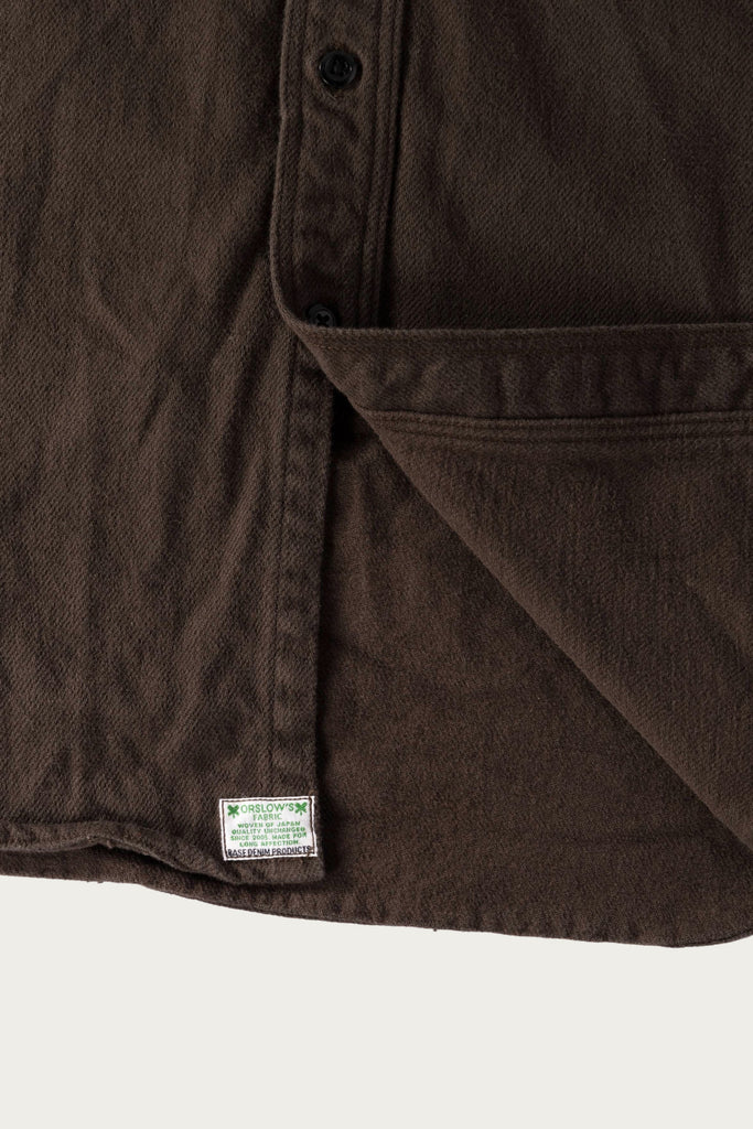 orSlow - Organic Cotton Relax Fit Flannel Shirt - Coffee Brown - Canoe Club